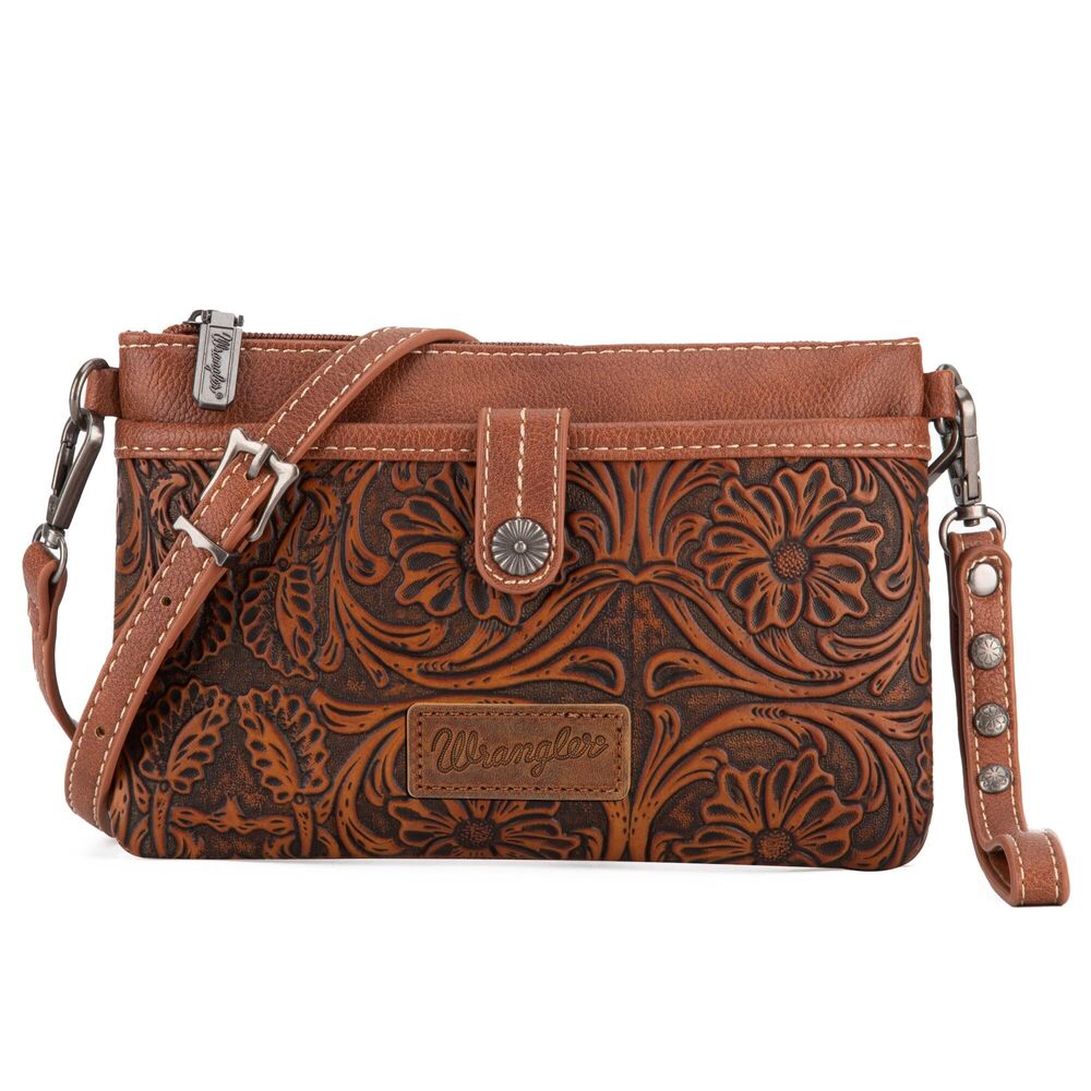 6516 Wrangler Clutch Wristlet Purse Western Crossbody Bags WG85-181BR